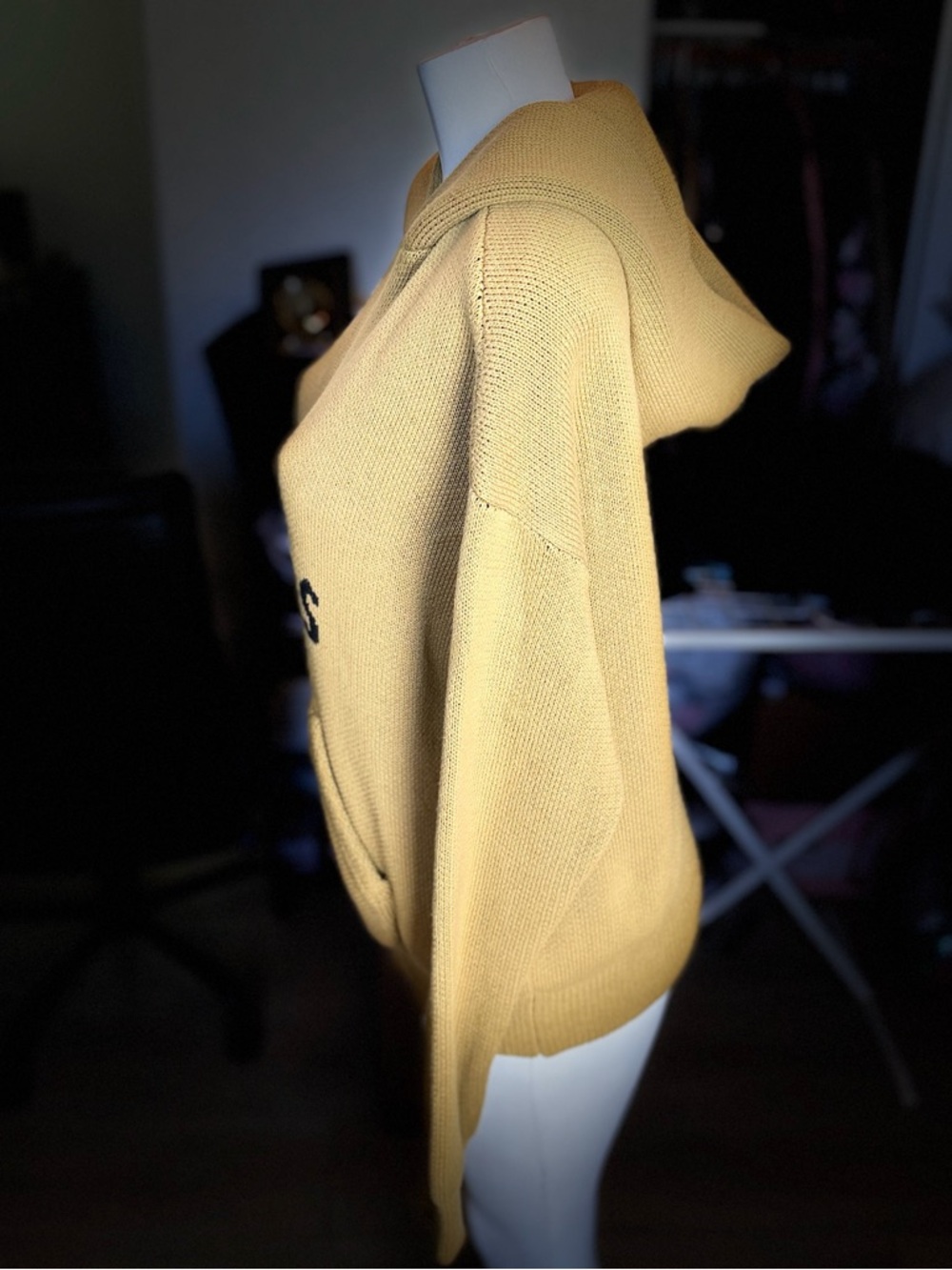 Essentials Women's Hoodie Sweater in Mustard - Picture 3 of 5